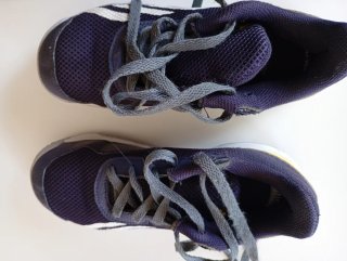 Zapatillas Adidas Tenis Azul y Amarillo Talla 34