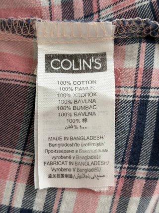 Camisa cuadros rosa y azul Talla S
