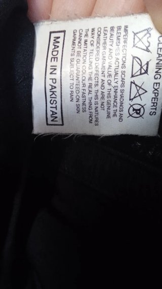 Cazadora Biker Vintage 1990 Cuero Negra