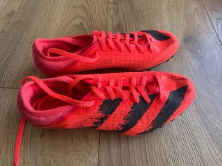 Zapatillas Adidas Clavos Atletismo Rojas