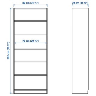 Librería BILLY IKEA Blanca 80x39x202 cm