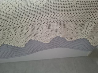 Colcha ganchillo blanco