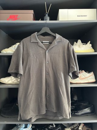 Camiseta Botones Verano Gris Talla M