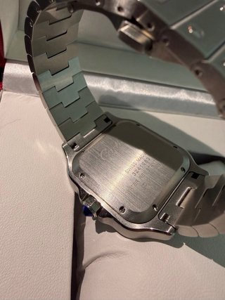Reloj Cartier Santos Plata y Blanco