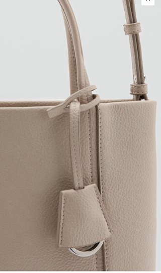 Bolso mini rectangular asas beige