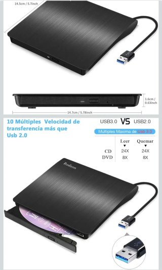 Grabadora Externa CD/DVD Rodzon