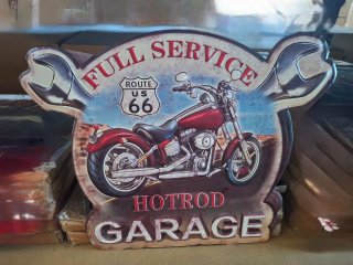 Targa metallo Full Service Route 66
