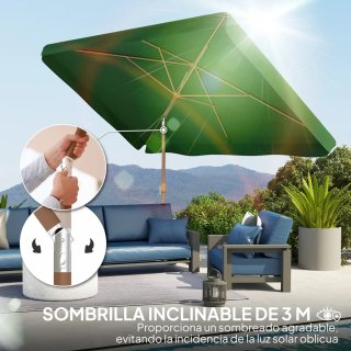 Sombrilla Terraza Exterior 300x200x245 cm