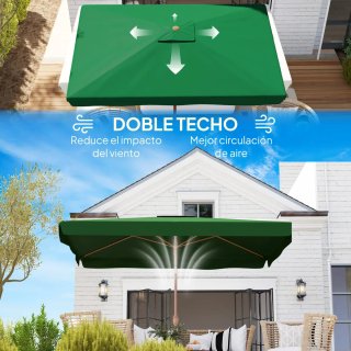 Sombrilla Terraza Exterior 300x200x245 cm