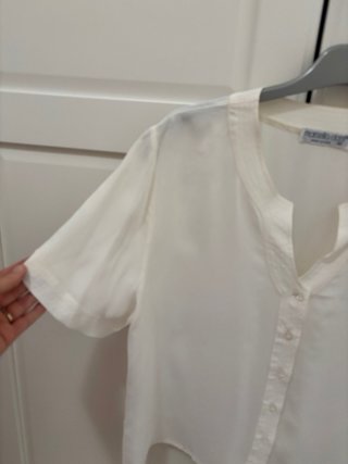 Camicetta Marcello Cioni V-Neck White Size 48