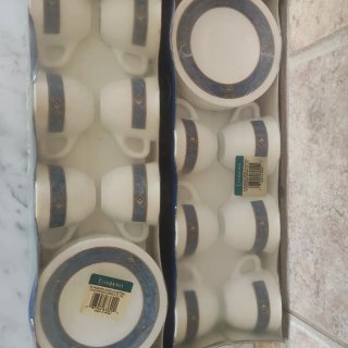 2 juegos de 6 Tazas y Platos Harmonia Astral