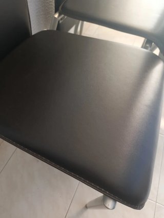 Juego de 5 sillas de comedor de piel sintética