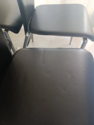 Juego de 5 sillas de comedor de piel sintética