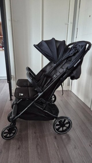 Silla de paseo doble DERYAN negra
