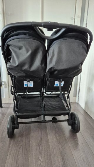 Silla de paseo doble DERYAN negra