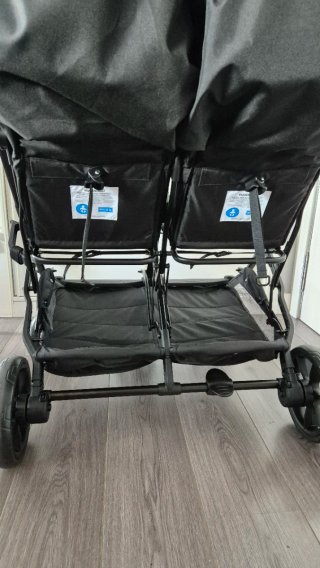 Silla de paseo doble DERYAN negra