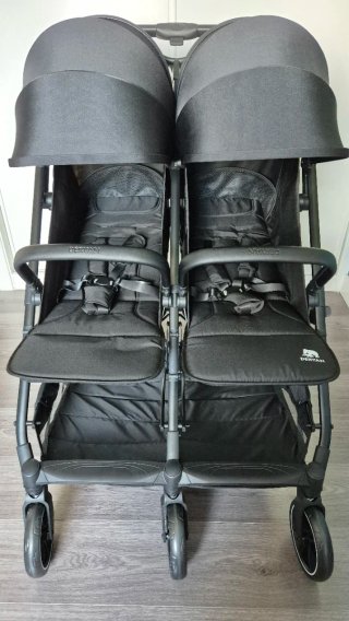 Silla de paseo doble DERYAN negra