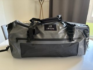 Bolsa Maleta Impermeable IRON Moto Negra Gris