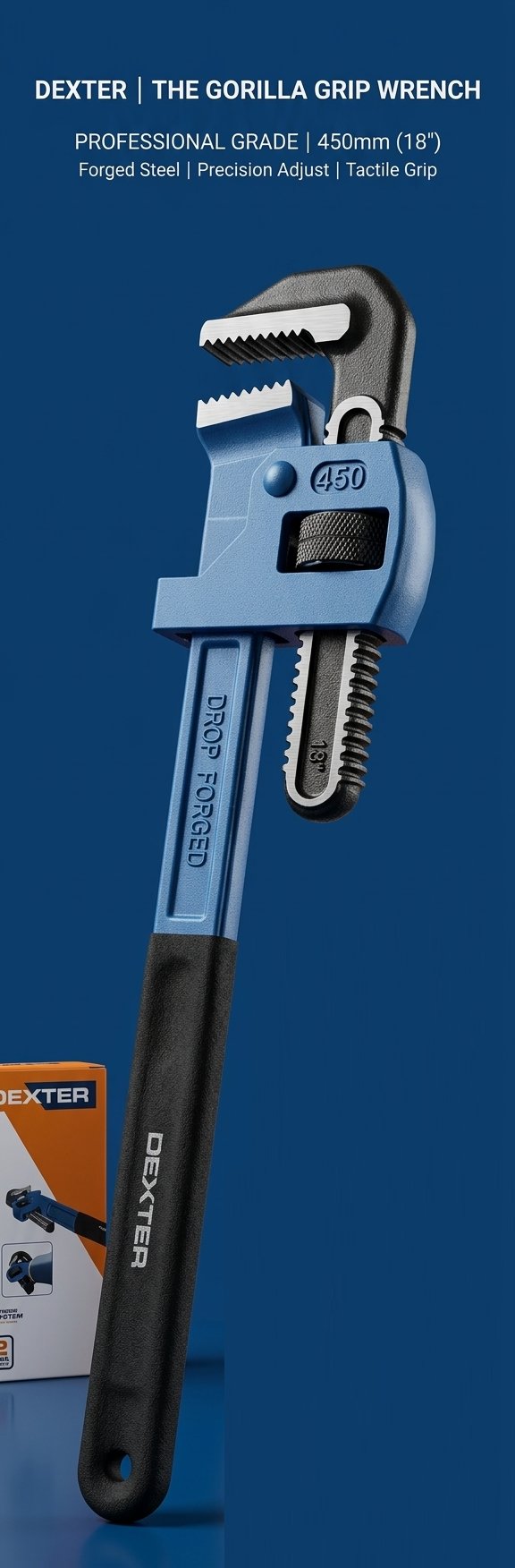 Llave Grifa Dexter Profesional 450mm (18)