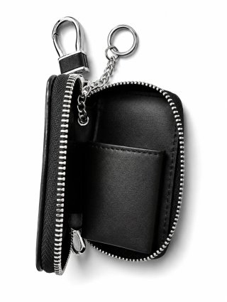 Portachiavi Mercedes similpelle con zip