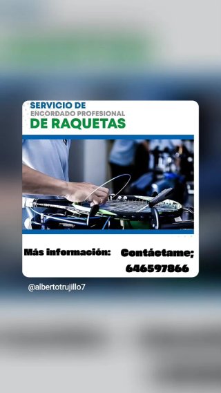 Servicio de encordado de raquetas