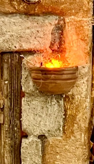 Aromaterapia in terracotta fatta a mano per presepi in miniatura