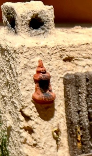 Aromaterapia in terracotta fatta a mano per presepi in miniatura