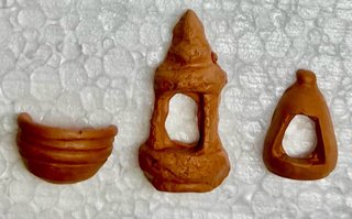 Aromaterapia in terracotta fatta a mano per presepi in miniatura
