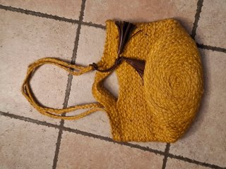 Borsa paglia Parfois giallo senape