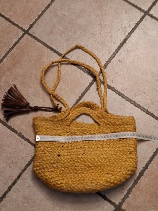 Borsa paglia Parfois giallo senape