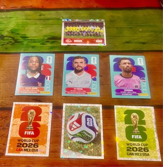 Stickers Olise, Payne, Vozinha, Balón, Brasil 2002