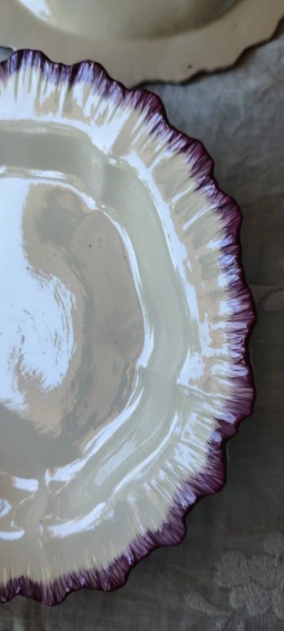 3 piatti Creamware 1785