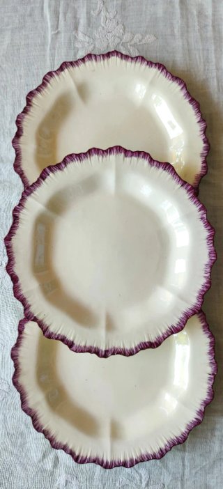 3 piatti Creamware 1785