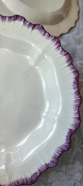 3 piatti Creamware 1785