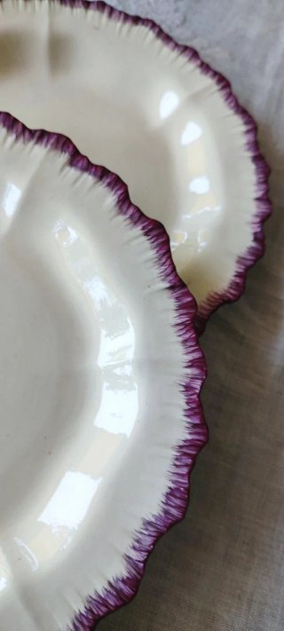 3 piatti Creamware 1785