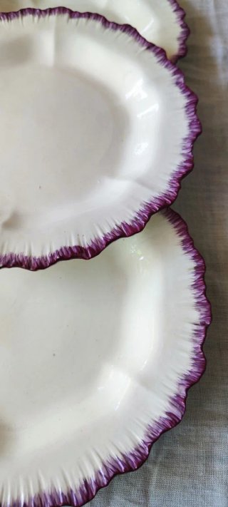 3 piatti Creamware 1785