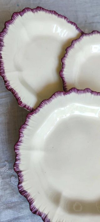 3 piatti Creamware 1785