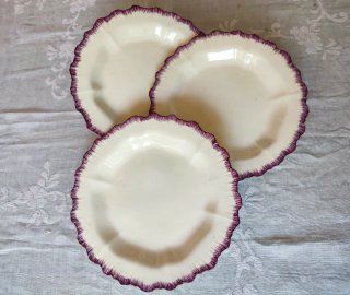 3 piatti Creamware 1785