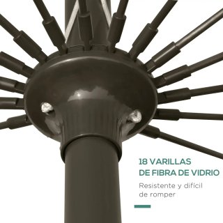 Sombrilla Jardín Ø250x240 cm con Manivela