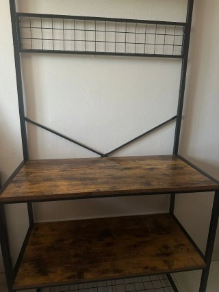 Estante Cocina Industrial Madera Metal Negro