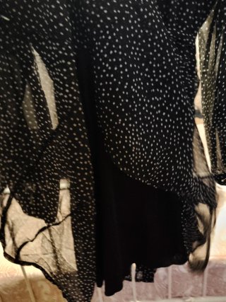 Vestito nero con pois bianchi tg.XL-2XL