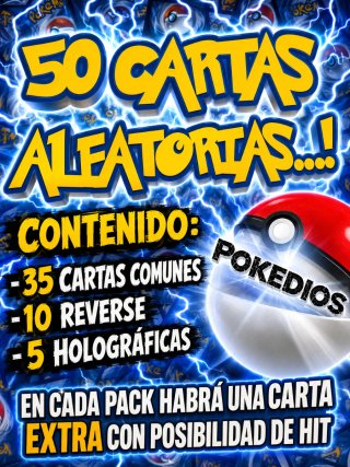 Pack 50 Cartas Pokémon Aleatorias
