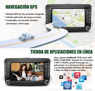 Radio Coche Android 2GB+32GB Pantalla Táctil