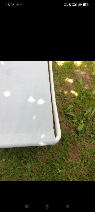 Tumbona hamaca exterior metal blanca