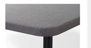 Base tapizada gris oscuro sin usar