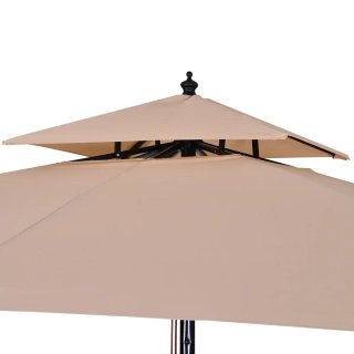 Parasol Jardín Doble Techo Beige 3x3m