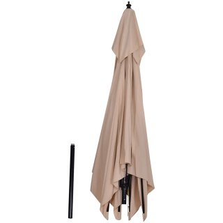 Parasol Jardín Doble Techo Beige 3x3m