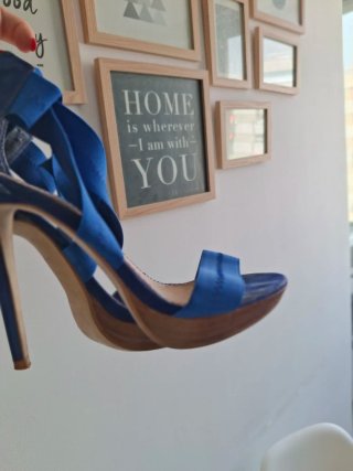 Zapatos de tacón azul