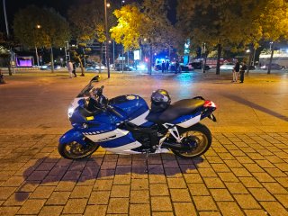 BMW K 1200 S Azul y Blanca
