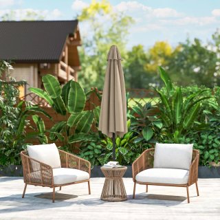 Sombrilla de Jardín Ø230x216 cm Beige